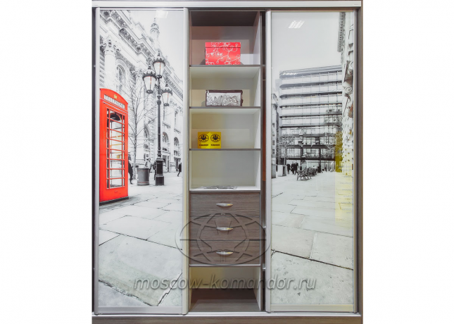 Шкаф-купе KOMANDOR с экосольвентной фотопечатью London