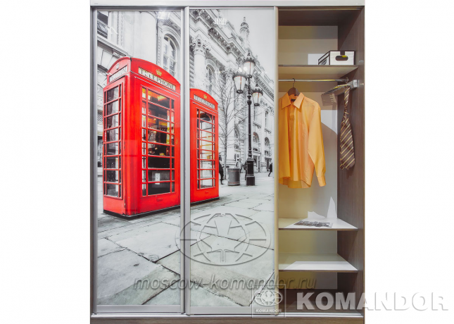Шкаф-купе KOMANDOR с экосольвентной фотопечатью London