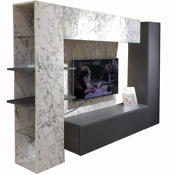 Гостиная в цвете белый мрамор 