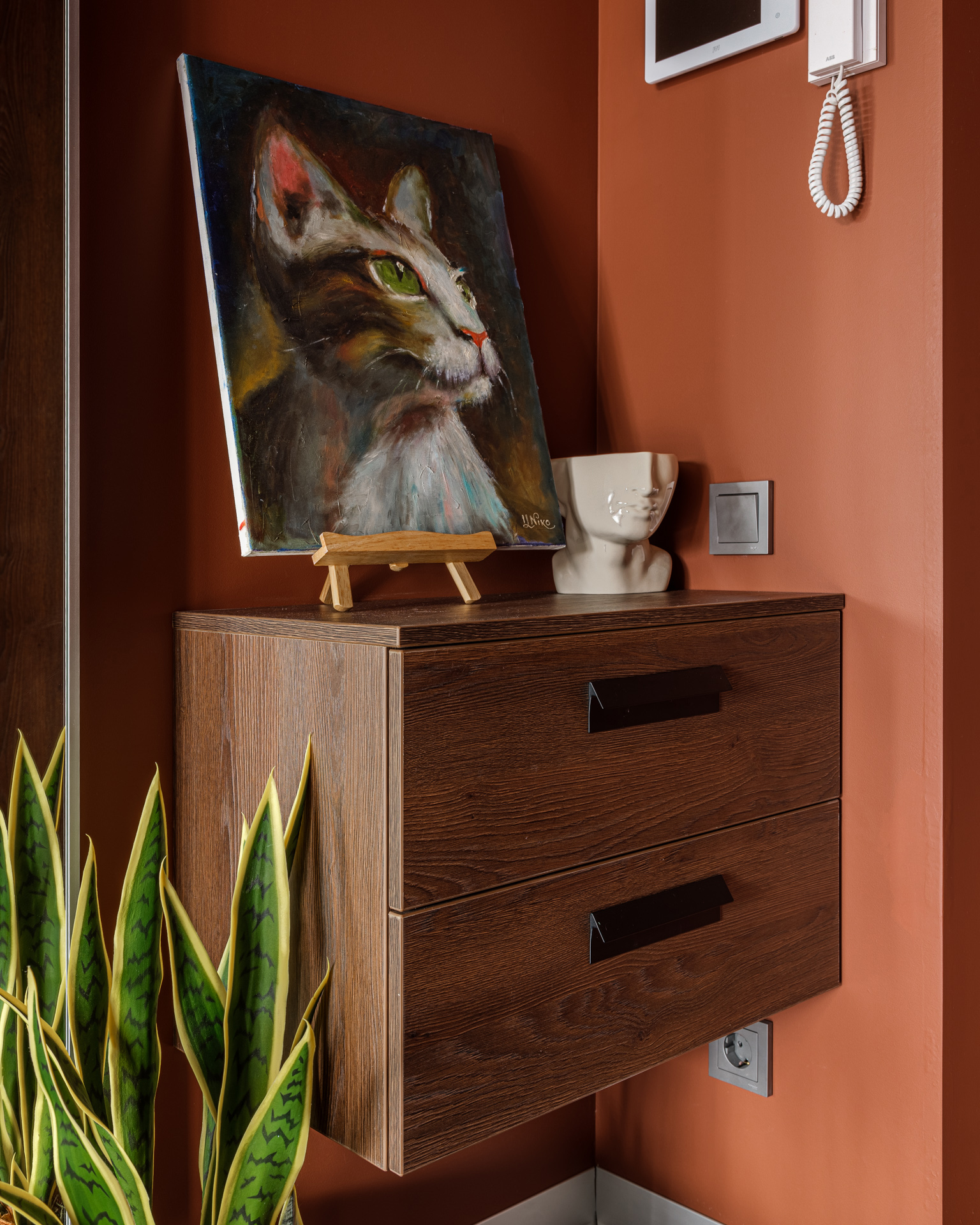 Навесная тумба с ящиком в прихожую