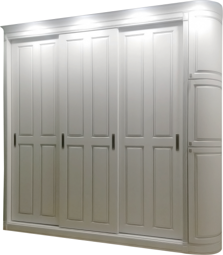 Радиусный шкаф-купе с МДФ фасадами