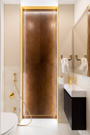 Распашные двери в ванной комнате 