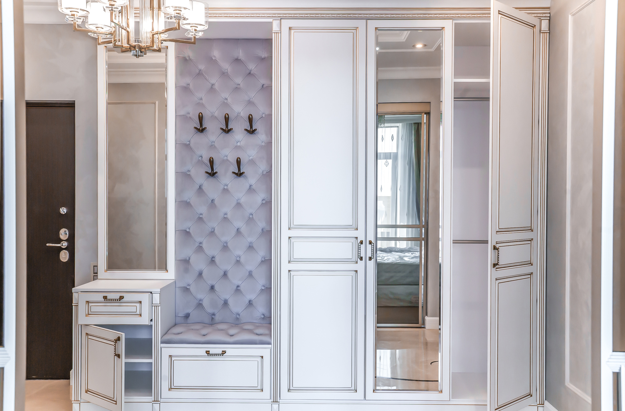 Прихожая из МДФ с мягким элементом