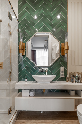 Мебель из шпона в ванную комнату