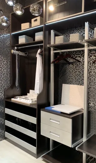 Гардеробная с зеркалом 2750х3810х1350