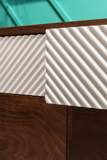 Гостиная из шпона с МДФ фасадами