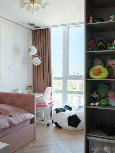 Детский встроенный распашной шкаф 