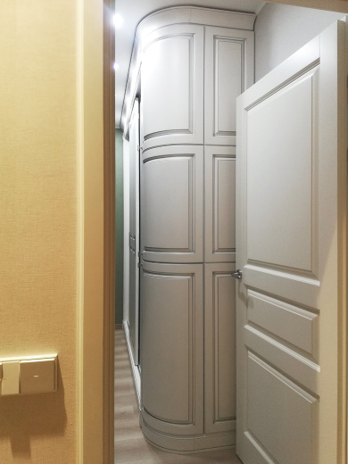 Радиусный шкаф-купе с МДФ фасадами