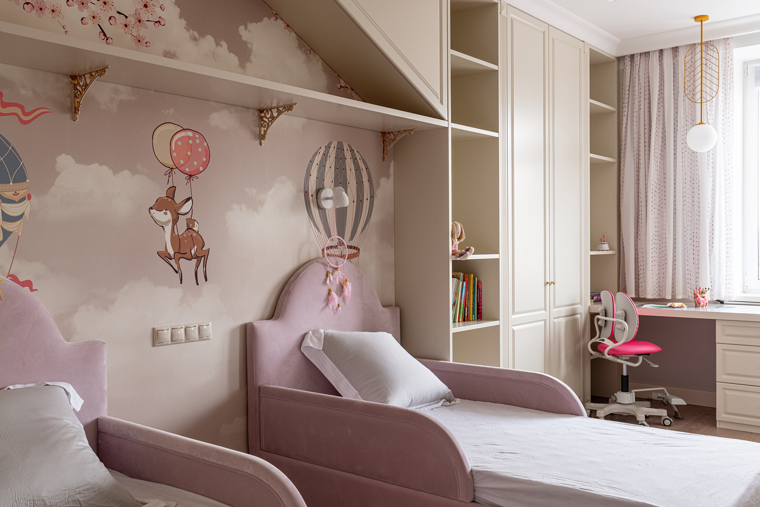 Мебель из МДФ в спальню для девочек