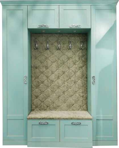 Прихожая в шпоне с мягким элементом