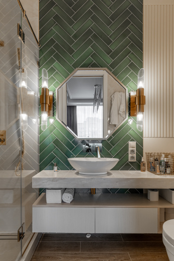 Мебель из шпона в ванную комнату