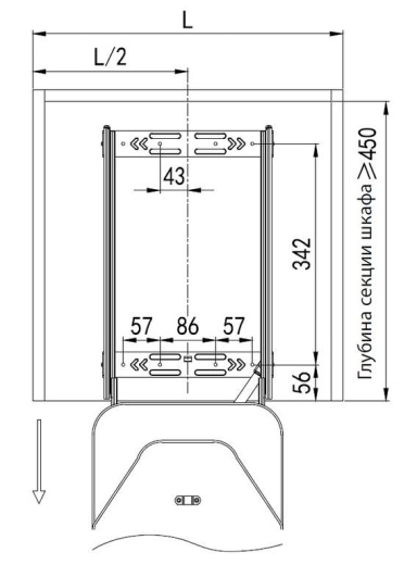 Поворотно-выдвижная гладильная доска