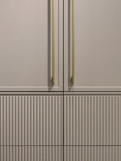 Распашной шкаф с фрезерованными фасадами 2614x2221x568